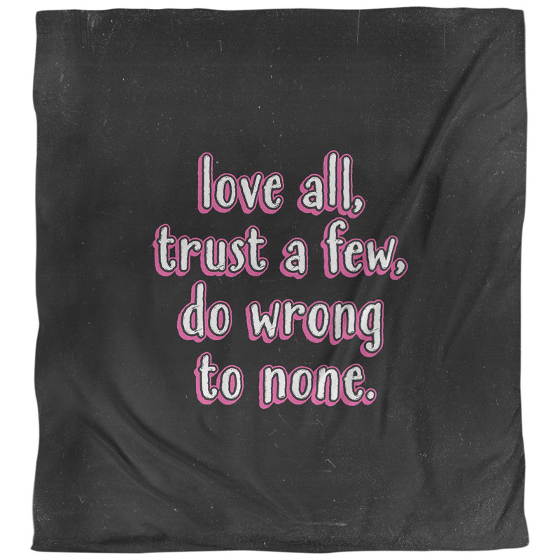Housse de couette réversible simple Quotes Do No Wrong, Housse de couette pour très grand lit, Rose