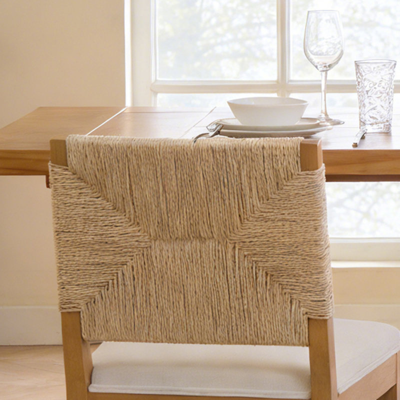Ensemble de 2 chaises de salle à manger rembourrées Boho Seagrass