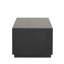 Table basse rectangulaire de style contemporain avec socle et tablette inférieure ouverte au fini noir-234003330