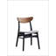Chaise d'appoint en noyer et finition noire