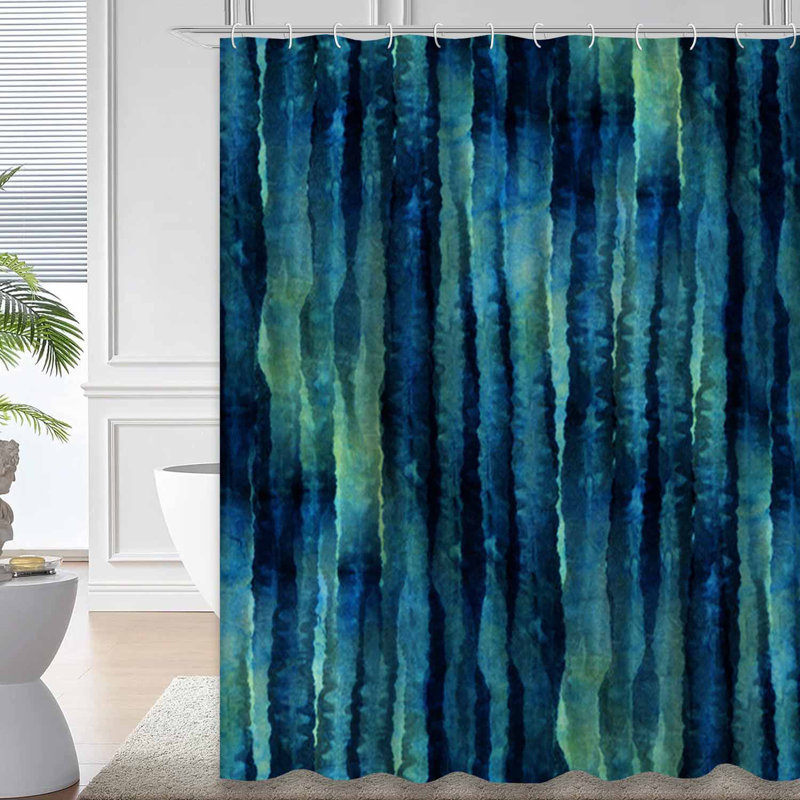Rideau de douche Tie Dye Indigo, L 72 po x l 84 po