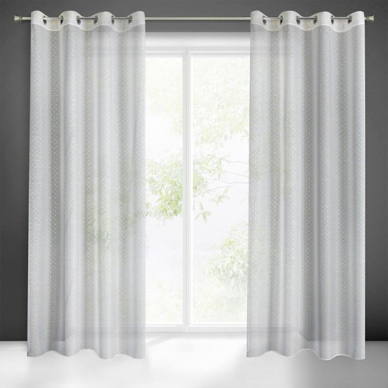 Sibel Eyelet Room Darkening Curtains, Light Grey