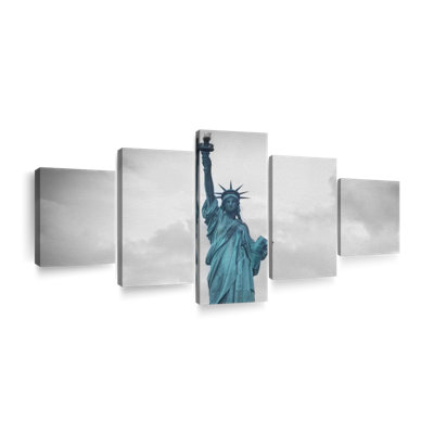 Statue of Liberty USA, ensemble de 5 statues sur toile Liberty