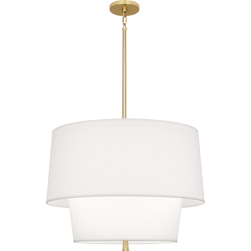 Decker 3 - Light Pendant, White, Modern Brass