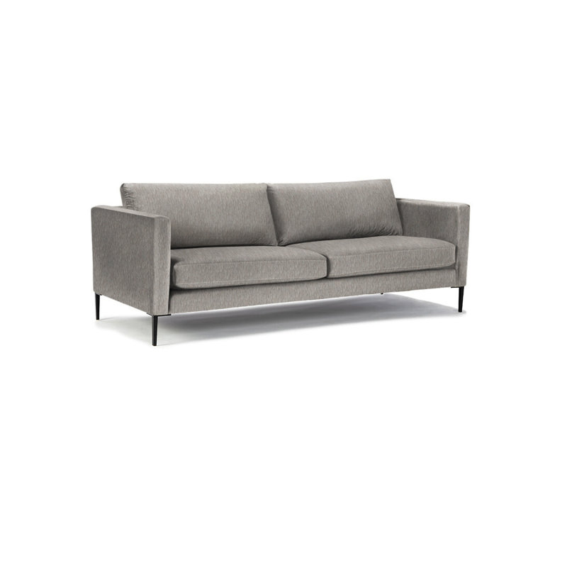 Canapé à accoudoirs 88 po avec coussins réversibles, Polyester fumée