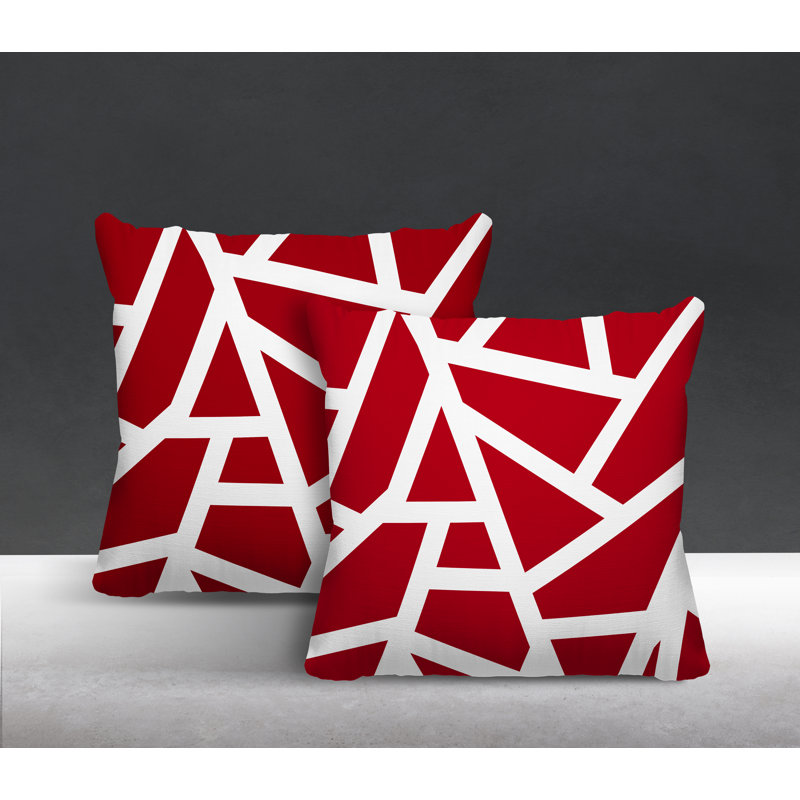 Coussin Clarion, L 15 po x H 15 po, Rouge