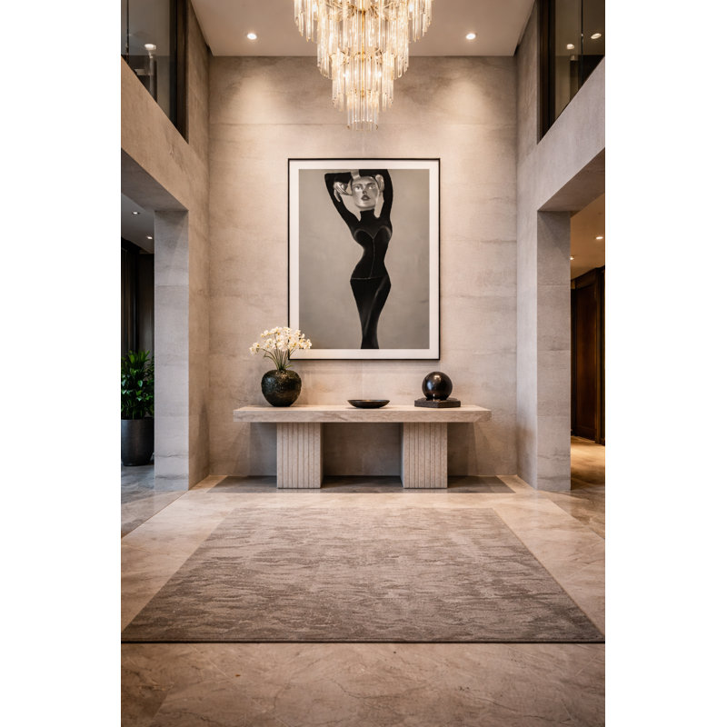 Sovereign Form Framed Canvas Wall Art by Kasian Art Studio - Black Frame, Brown