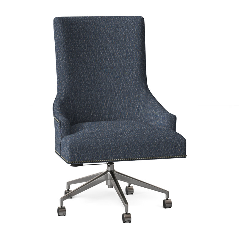 Chaise de travail Ashton, Perigold Page bleu marine, Nails, Nickel