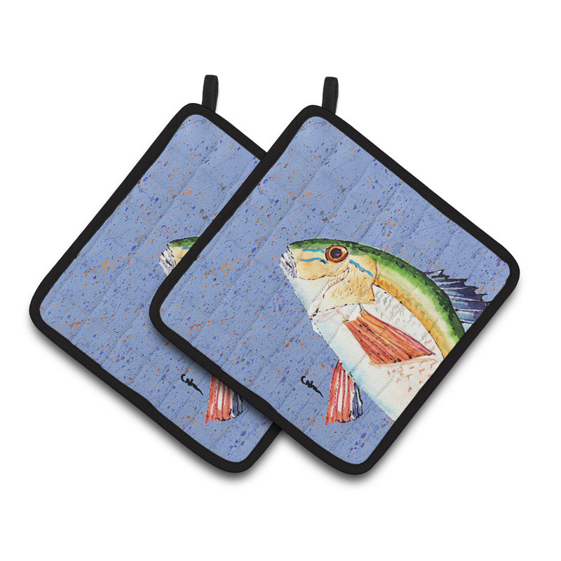 Caroline's Treasures Rainbow Trout Polyester Potholder