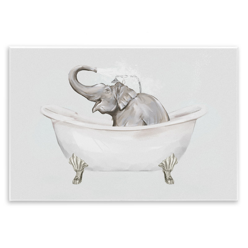 «Happy Elephant Splashing Bath» par Ziwei Li, L 19 po x H 13 po