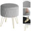 Berg 31.5Cm Velvet Round Storage Ottoman-792526462