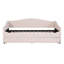 Lit de jour moderne à rayures en relief avec lit gigogne simple, cadre de lit à lumière DEL App Control, matelas de lit d'invité peu encombrant non inclus - beige-979814518