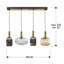 Aari 4 - Light Matte Black/Gold Kitchen Island Pendant