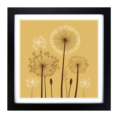 Dandelion Mid Century - Framed Print