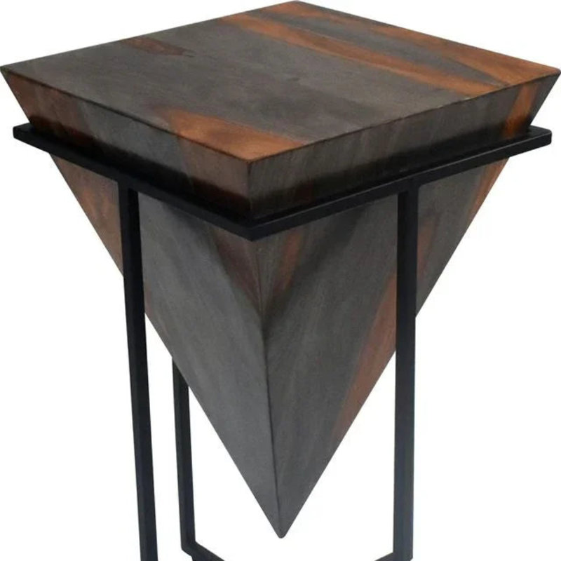 Table d'appoint carrée en bois Foston