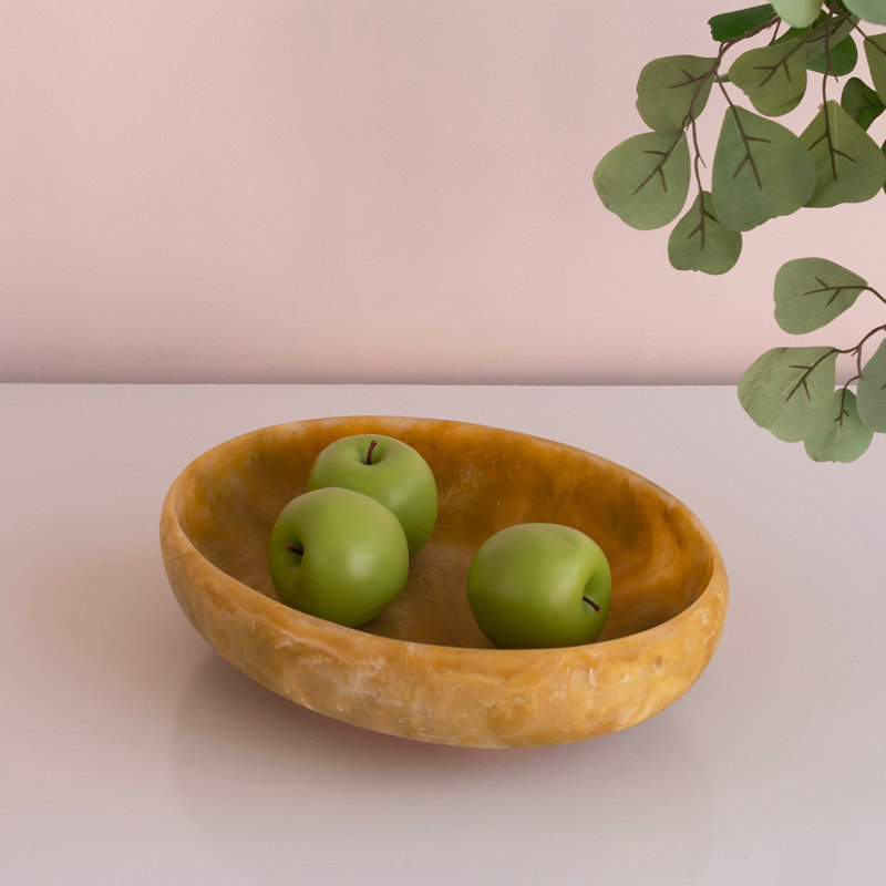 Grand bol ovale en résine RESIN, Matcha