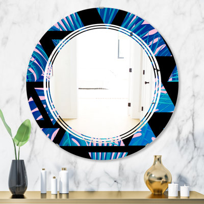 Triple C Art Deco Pattern Modern & Contemporary Frameless Wall Mirror