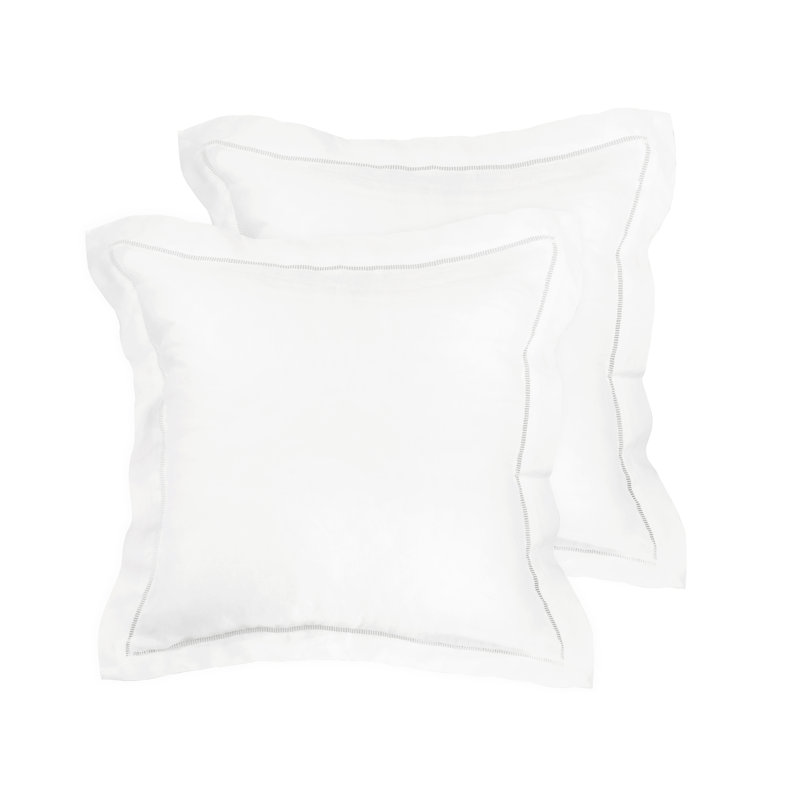 Aubria Linen Sham, Euro, White