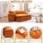 Ariaha 84.6'' Oversized Modular Combo Sofa with Ottoman-108468044