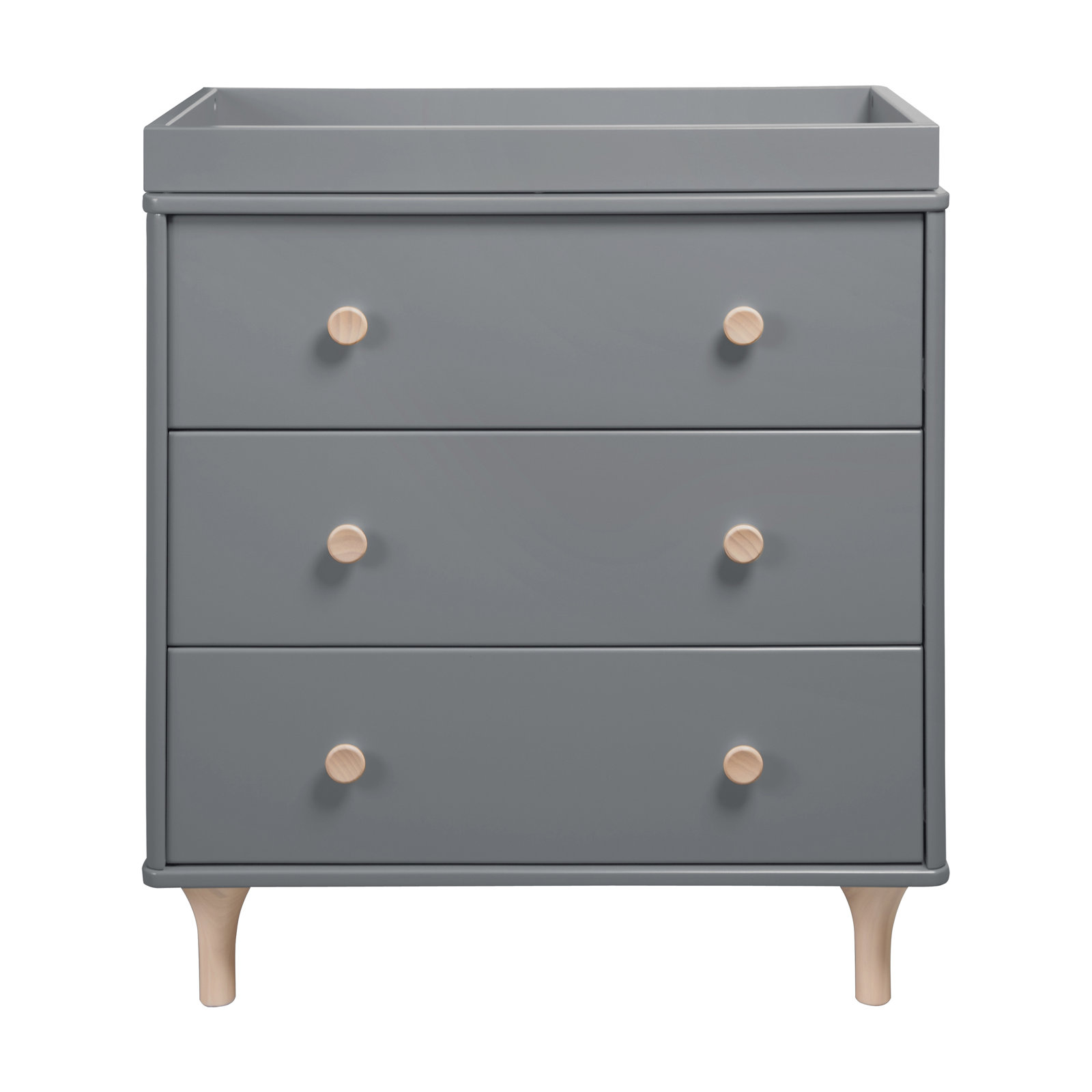 Lolly 3-Drawer Changing Table, Gray/Washed Natural
