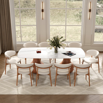 10-People Large Dining Set 93.7"