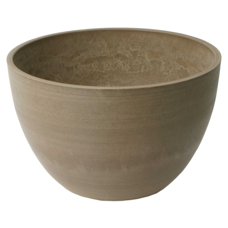 Pot à fleurs en résine Cara, Taupe