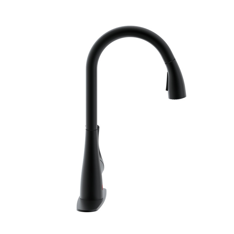 Westbrass Pull Down Spray Touch Kitchen Faucet, Matte Black