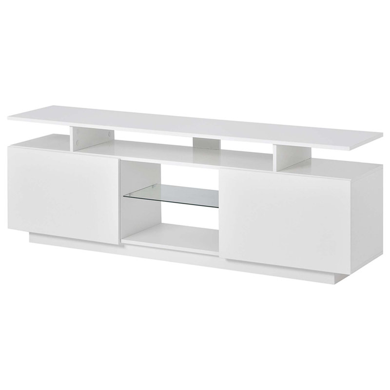 Console avec miroir réglable 59,8 po Quynhanh, Blanc