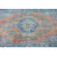 Tapis vintage en laine Oushak avec médaillon orange pour un décor de salon élégant