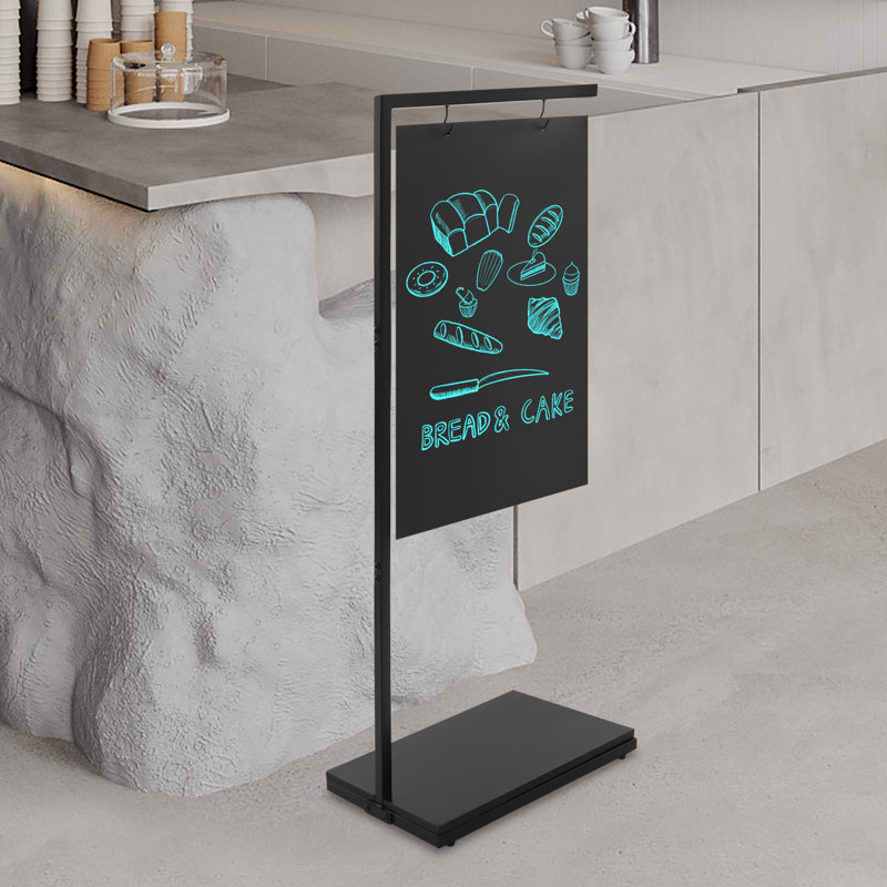 Panneau portatif sur pied à double face avec base