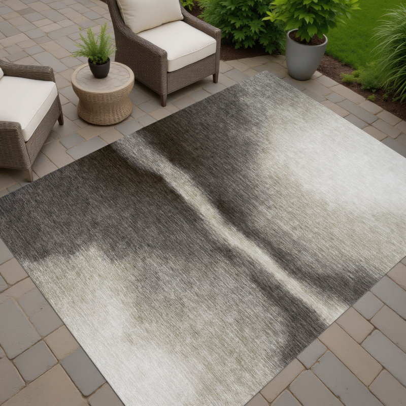 Machine Washable Indoor/Outdoor Lockway ACN2419 Abstract Rug, Rectangle 2'6" x 3'10"