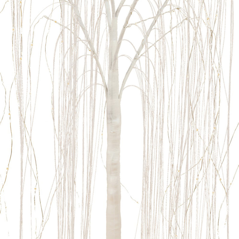 Artificial Lighted LED 47.24'' H White Willow Tree Decoration