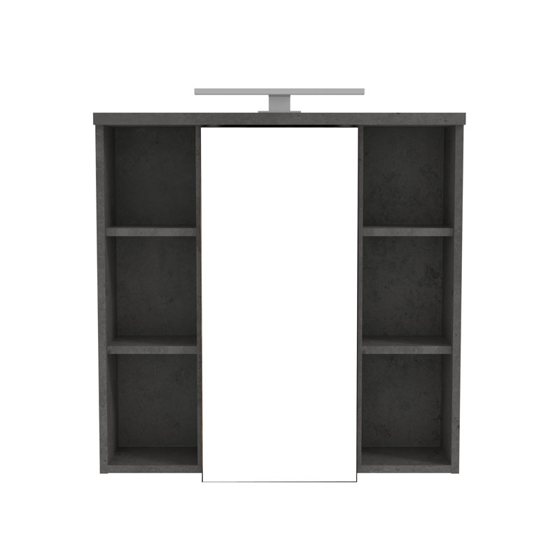 Aceituno Bathroom Cabinet, Dark Grey Concrete/Vintage Old Wood