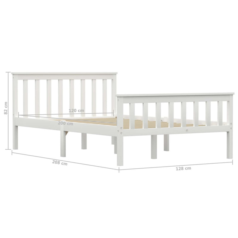 Whitworth Bed Frame, white, 120 x 200cm