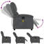  Fauteuil de massage inclinable gris-648277213