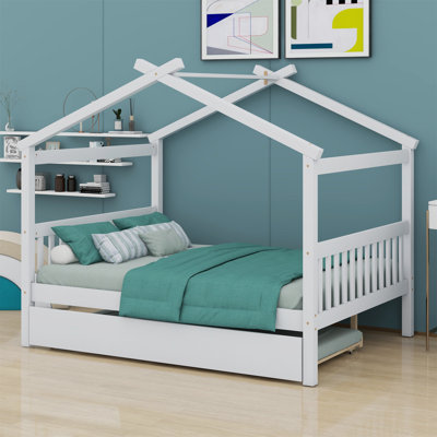 Lit en bois avec lit gigogne
