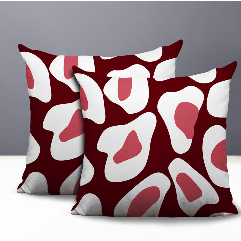 Oreiller réversible intérieur / extérieur Ziny, 20 x 20, Red