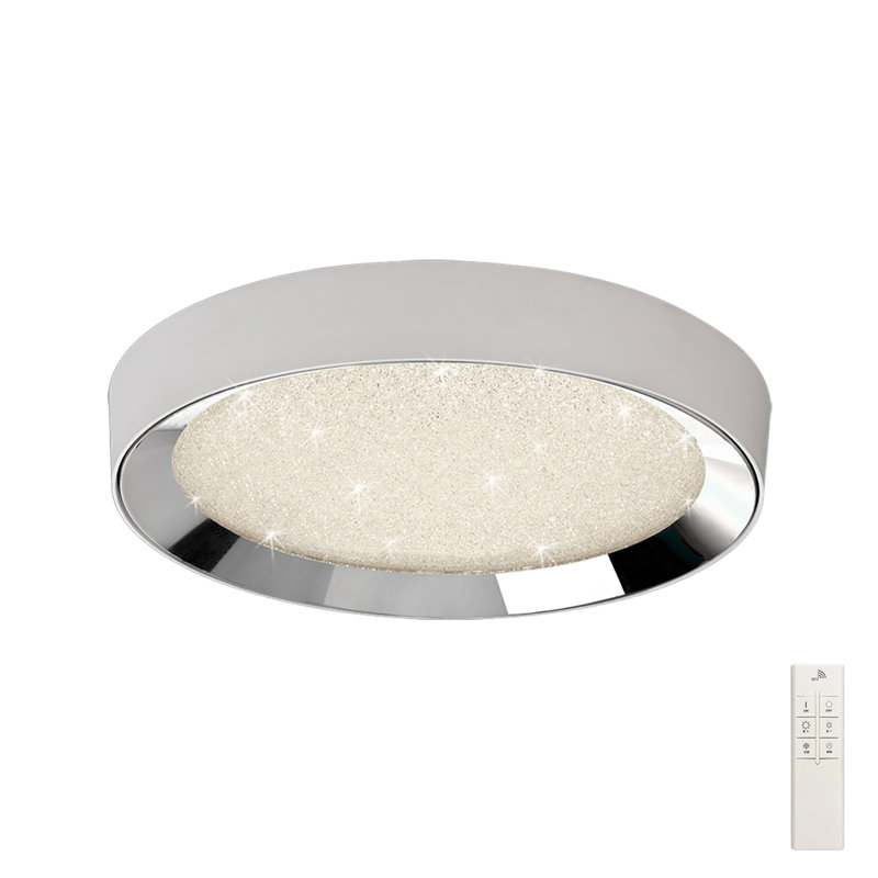 Male Acrylic LED Flush Mount, 8.2cm H x 50cm W x 50cm D