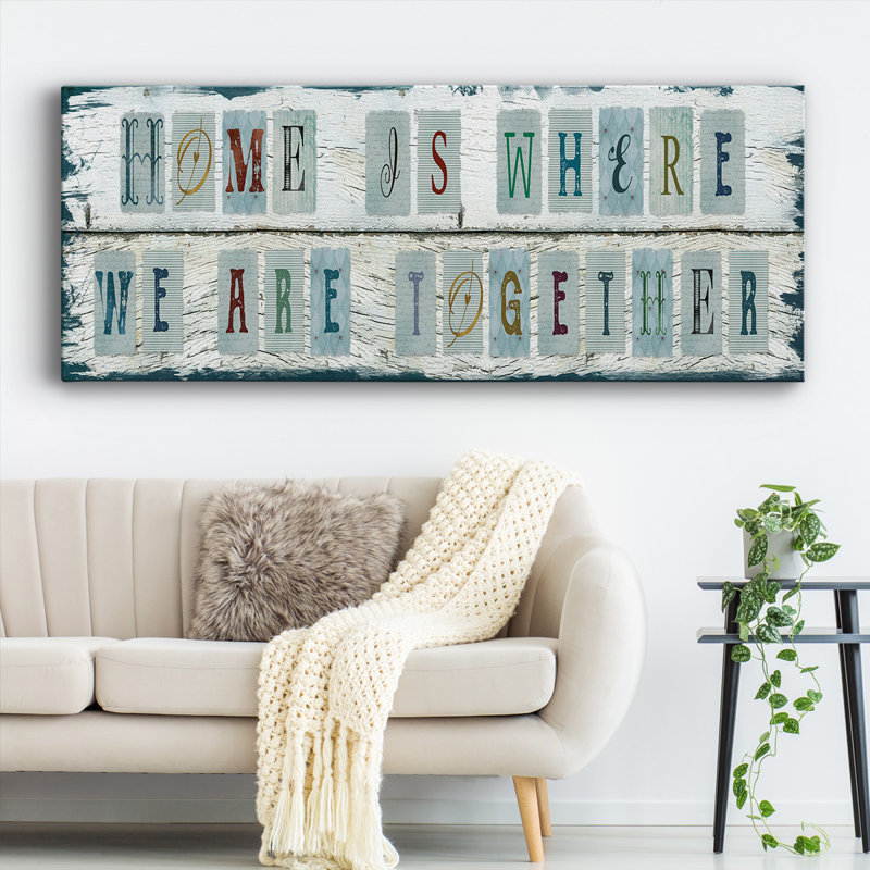 We We Together - Toile tendue avec châssis, H 20 po x l 50 po x P 1,5 po