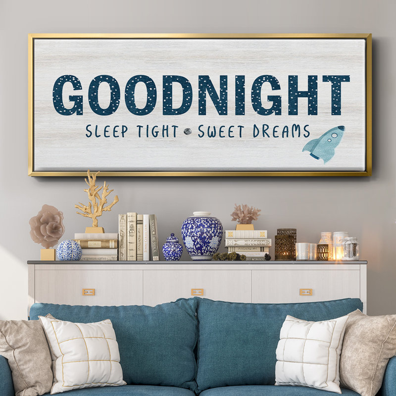 «Sleep Tight Sweet Dreams», toile encadrée, H 12 po x l 30 po