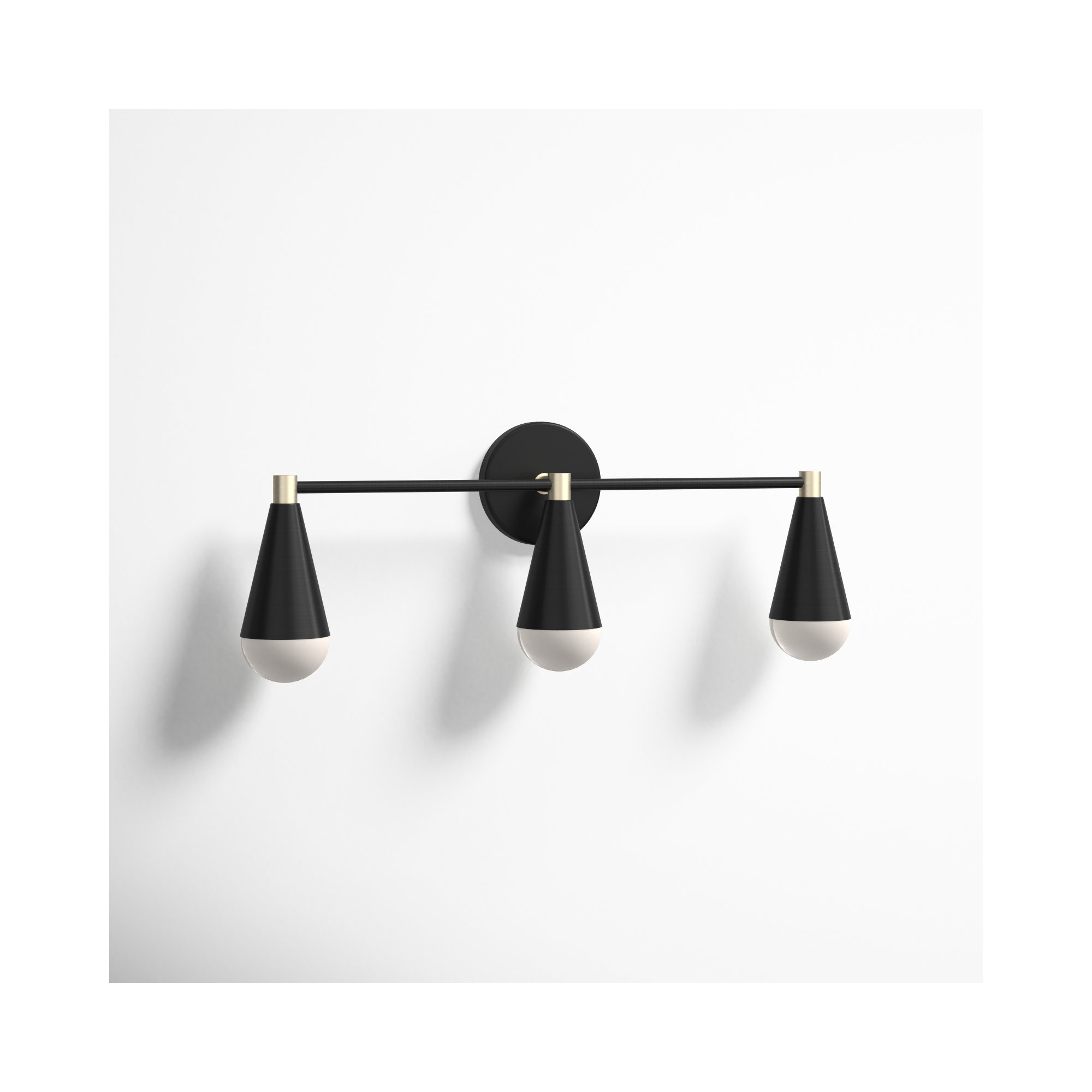 Akio 3 Light Dimmable Vanity Light, No