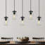 Camelot 5 - Light Matte Black Kitchen Island Pendant