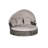 5 Pieces Outdoor Patio Round Daybed Furniture,Wicker Conversation Set With Retractable Canopy, Soft Cushions, And Storable Table For Leisure In Porch Backyard