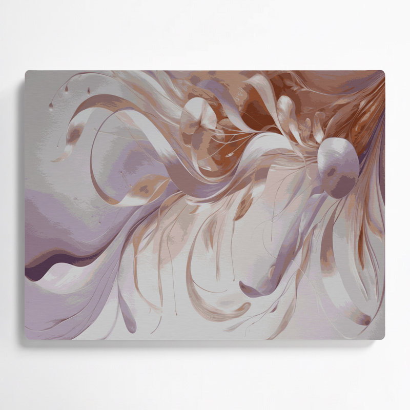 «Lyrical Abstraction 73», art mural en métal beige, H 11 po x l 14 po