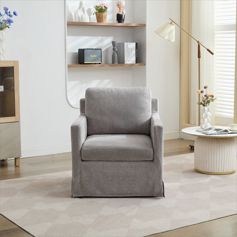 Brookson CAL117 Compliant Swivel, 34.8" H x 29.9" W x 33.1" D, Gray Chenille