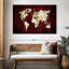 «White on Red World Map», reproduction sur toile-1248617549