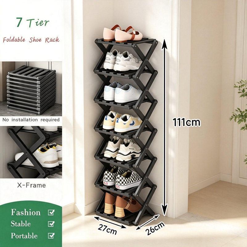 7 Pair Shoe Rack