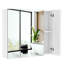 70.5mm W 60.5mm H Surface Frameless Medicine Cabinet Mirror 2 Adjustable