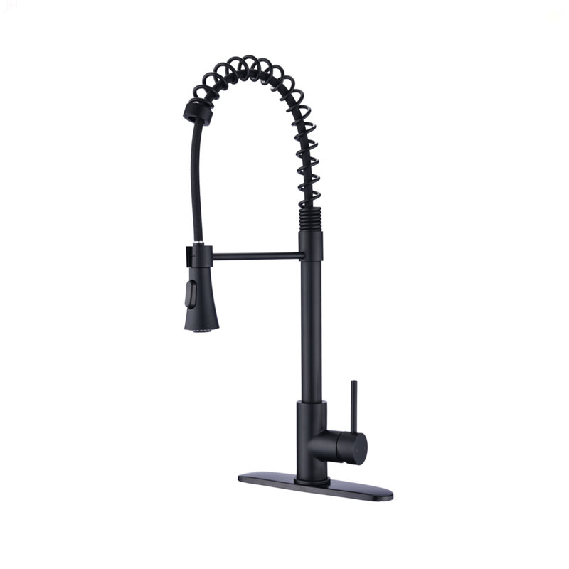 Robinet de cuisine Commercial, Noir mat
