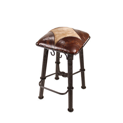 Yeal Upholstered Counter Stool with Metal Frame